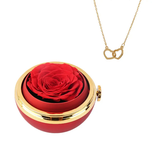 Eternal Rose Passion with Engraved Necklace